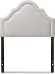 Rita Headboard, Twin, Beige,Silver - Picture 1 of 5
