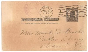 1909 McKinley Postal Card One Cent Albany New York - Picture 1 of 1