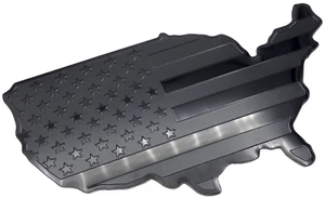 7"x 4" Metal America Map Flag Emblem Sticker Decal for Cars, Trucks, SUV - Bild 1 von 12