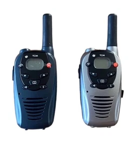 Tchibo TCM Walkie Talkies Set LED Light LCD Display Microphone Speaker Manual - Zdjęcie 1 z 9