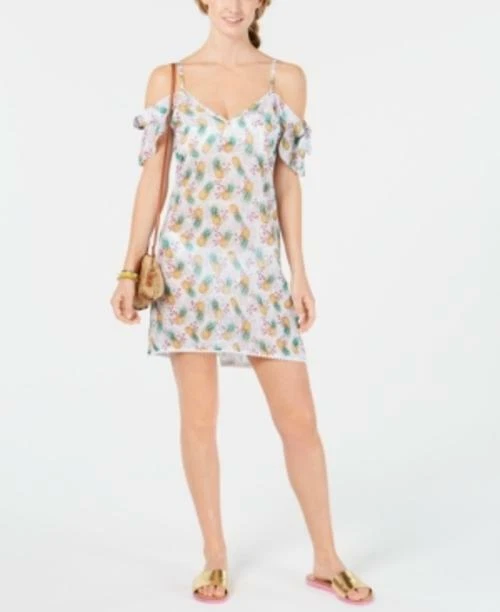 MSRP $28 Miken Flutter-Sleeve Cover-Up Dress Size XS - Image 1 of 1