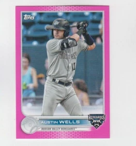Austin Wells 2022 TOPPS PRO DEBUT ROOKIE FUCHSIA PARALLEL /199 RENEGADES - Picture 1 of 1