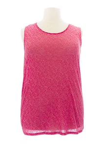 TOPSHOP Women`s Heathered Pink Sleeveless Cut-Out Back Top 03Q02A Size M NWT $45 - Picture 1 of 3