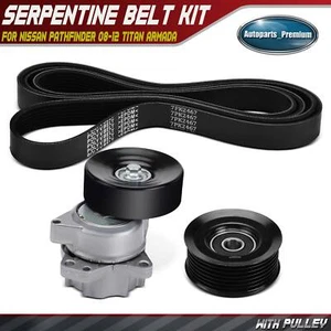 3x Serpentine Belt Drive Component Kit for Nissan Pathfinder 08-12 Titan Armada - Picture 1 of 9