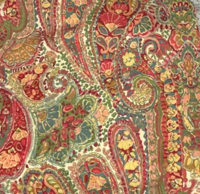 "Funda de almohada cuadrada de 20"" con borde con cordón y cremallera POTTERY BARN cachemir algodón mezcla de lino" Foto 1 de 4