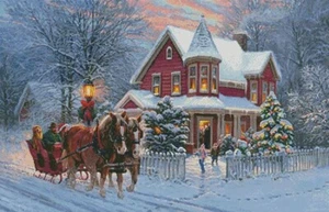 Corriendo a través de la nieve ~ patrón de punto de cruz contado Artecy ~ 14636-MK - Imagen 1 de 2