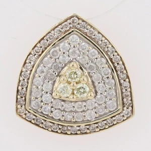 .86ctw Diamond Cluster Statement Pendant no Chain 10k Multi-Tone Gold 3.26 Grams - Picture 1 of 5