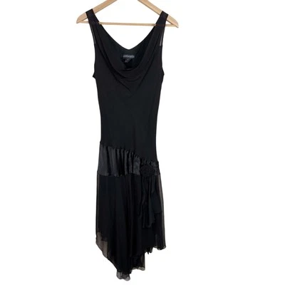NWT* Vtg Jonathan Martin Silk Asymmetrical Midi Dress Womens Size 14 Whimsigoth - Image 1 of 4