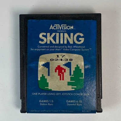 Skiing (Atari 2600, 1980) Authentic Cartridge Only - TESTED - Image 1 of 4