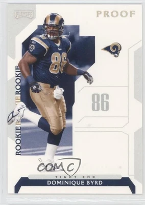 2006 Playoff NFL Playoffs Silver Proof /250 Dominique Byrd #123 Rookie RC - Image 1 of 2