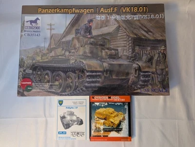 Bronco CB35143 1/35 Panzerkampfwagen I Ausf.F (VK18.01) + Extras Foto 1 de 4