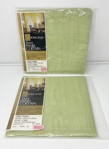 Set 2 Sears Vintage Royal Jewel transparente Gardine Panel Avacado grün B: 40 "L: 63" - Bild 1 von 8