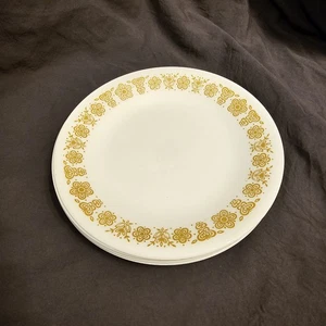 Platos de pan y mantequilla vintage Corelle Butterfly patrón dorado (juego de 4) - Imagen 1 de 6