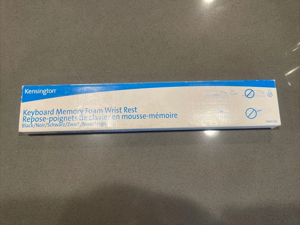 Kensington Memory Foam WRIST REST Keyboard & Mouse WRIST SUPPORT Black - Image 1 of 1