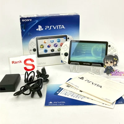 Sony PS Vita PCH-2000 Glacier White Console & Box S Rank Region Free 1... - Immagine 1 di 4