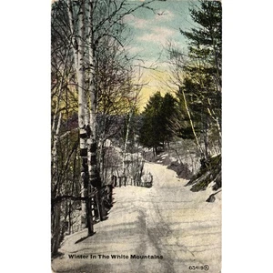 Winter In The White Mountains Postcard Unposted Snow Scene - Picture 1 of 2