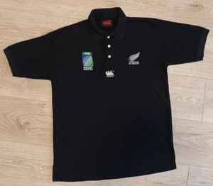 Vintage New Zealand All Blacks Rugby World Cup Polo T-Shirt Canterbury - Bild 1 von 8