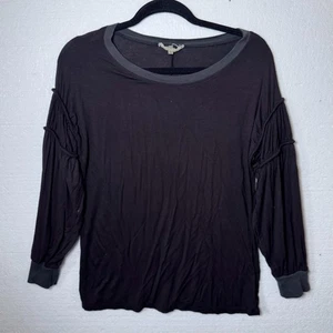 Gimmicks By BKE Womens Size XS Dark Purple Long Sleeve Casual Stretchy Top Boho - Picture 1 of 8