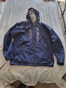 New Balance Waterproof Jacket Mens Medium Black Running Lightweight Shell - Picture 1 of 7