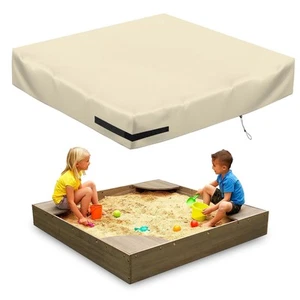 Sandbox Cover, Lid-48in, 420D Waterproof Duty Khaki Sandbox with Cover, Squar... - Picture 1 of 7