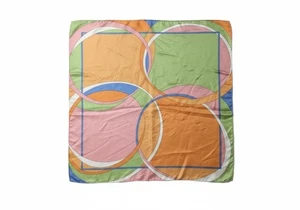 Geometric  Silk Square Scarf Patel  - Picture 1 of 5