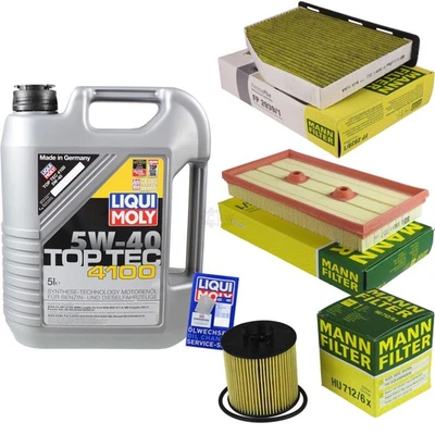 INSPEKTIONSKIT FILTER LIQUI MOLY ÖL 5L 5W-40 für VW Golf V 1K1 1.6 FSI Touran - Bild 1 von 4