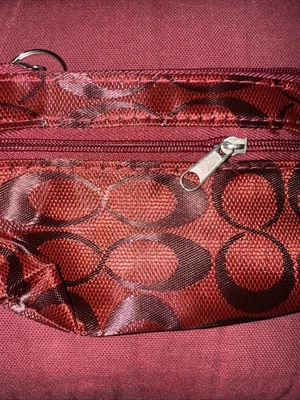 Маленький двойной подковы двойной молнии монета мешок красный/черный - Изображение 1 из 4