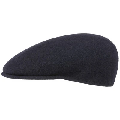 KANGOL ® ORIGINAL 504 CAP FLATCAP GORRA DE LANA AZUL OSCURO NUEVO - Imagen 1 de 4