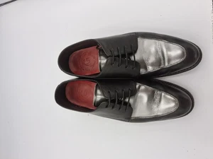 Grenson Black & Silver Leather Oxford Shoes UK 4.5 EU 37.5 Made in England - Picture 1 of 22