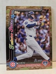 Pete Crow Armstrong 2025 Topps Series 1 #290 Camo Parallel /25 SSP Future Stars - Picture 1 of 2