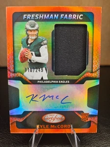 2025 Panini Certified Kyle McCord RC RPA #'d /249 - Bild 1 von 2