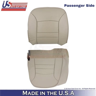 Fundas de asiento laterales de pasajero de cuero sintético para Ford Crown Victoria 1998-2002 color tostado Foto 1 de 4