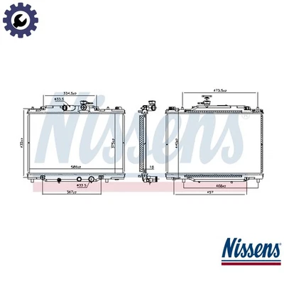 RADIATOR ENGINE COOLING 607188 FOR MAZDA P5XC/P5XB/P5Y5/P5-VPS/P5X0/P5X2 1.5L - Image 1 of 4