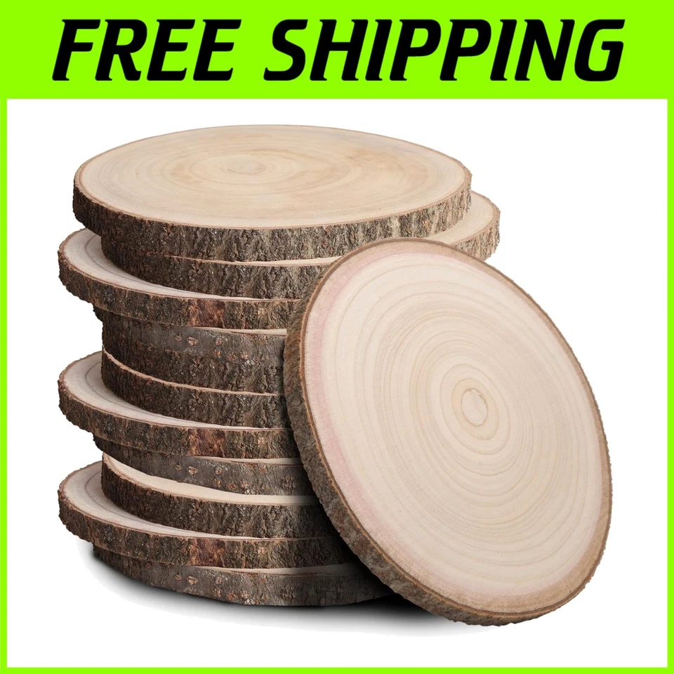 Rustic Wood Slices for Centerpieces - Set of 12 - Image 1 of 4