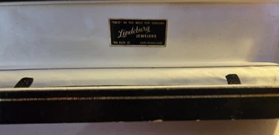 Lindeburg Jewelers San Francisco CA Vintage Collar Caja Oro Negro Foto 1 de 4
