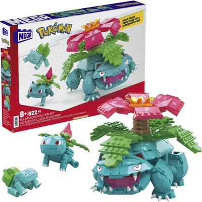 MEGA Pokemon Building Toy Kit Bulbasaur Set with 3 Action Figures (622 Pieces) - Image 1 of 4