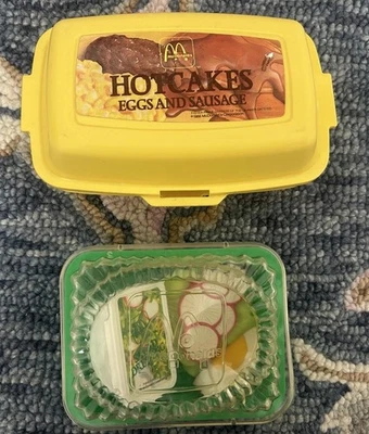 Vintage 1988 Fisher Price Fun w Food McDonald’s Hotcakes & Sausage & Salad READ - Image 1 of 4