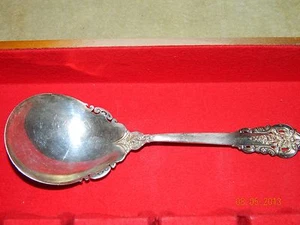 Cuchara para servir Wallace Grande barroca plata esterlina 9-1/2" ensalada baya sin mono - Imagen 1 de 12