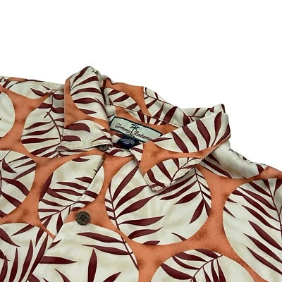 Camisa Tommy Bahama Para Hombre Grande Seda Bambú Floral Hawaiana Tropical Botón Foto 1 de 4