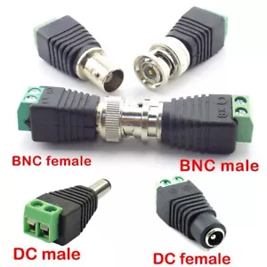 2/5/10pcs DC BNC Connector Male female Adapter plug for led light strip camera - Picture 1 of 13