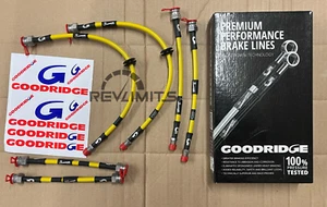 TUBI IN TRECCIA  RINFORZATI GOODRIDGE ABARTH 500 595 695 DAL 2008 GIALLI - Afbeelding 1 van 2