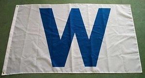Chicago Cubs Wrigley Field Blue "W" WINdy City Flag 3'X5' Northsiders - Picture 1 of 2