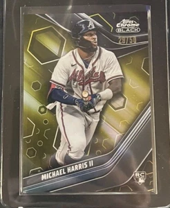 2023 Topps Chrome Black Michael Harris II Rookie #88 GOLD REFRACTOR CARD /50 - Picture 1 of 1