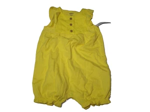 Carter's Girls One Piece Flutter Short Sleeve Yellow Size 12M NWT - Picture 1 of 2