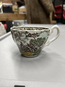 Vintage Myotts Country Life Teetasse Jagdszene Pferd Hunde - Bild 1 von 5