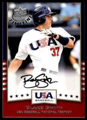 2008 Upper Deck Timeline #USA-BS Blake Smith BASEBALL USA - Image 1 of 2