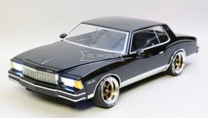 RC 1/10 Karosserie 1979 Chevy Monte Carlo mit Innenausstattung -veredelt- schwarz- - Bild 1 von 12