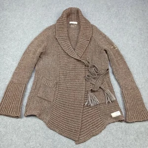 Odd Molly Alpaca Wool Cardigan Size 2 - M Brown Tie Wrap Shawl Knit Sweater 528 - Picture 1 of 12