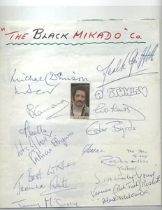 AUTÓGRAFOS AFROAMERICANOS MIKADO BROADWAY NEGROS MUY RAROS - Imagen 1 de 2