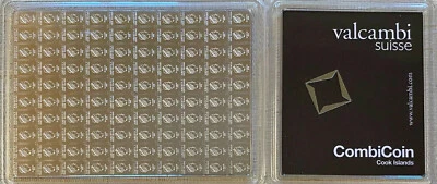 Lingotto Argento Grammi 100 X 1 grammo g gr Combicoin Valcambi Silver Blister Ag - Immagine 1 di 4